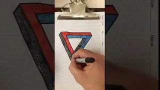 Drawing the Penrose Triangle time lapse