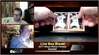 2017 Honus Bonus Baseball One Half Box Break And Online Entry Process - GoGTS Live S2, E9 YOUTUBE