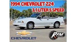 ПРОДАНО! ТЕСТ-ДРАЙВ 1994 Chevrolet Cavalier Z24 Convertible, 3.1 литра, редкая 5-ступенчатая коробка передач, документы и сервисная книжка.