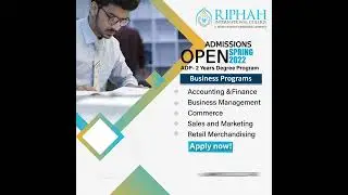 ADP 𝗔𝗱𝗺𝗶𝘀𝘀𝗶𝗼𝗻𝘀 Spring 𝟮𝟬𝟮2 are open at Riphah International College