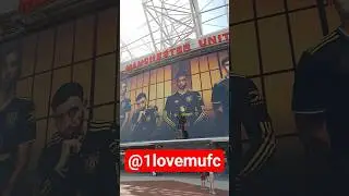 New third kit advertisment in front of Old Trafford Stadium Mega Store - Aug2025