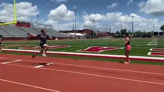 41&rsquo; 3&rdquo; short approach end of July #triplejump #trackandfield #fyp 