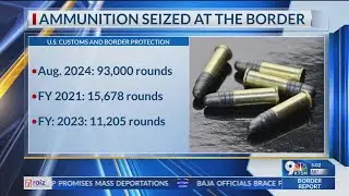 Ammunition seized at the border