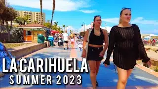 LA CARIHUELA 🇪🇦 TORREMOLINOS Summer 2023 August Costa del Sol Spain Walking Tour 4K