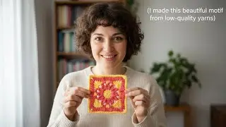 How to crochet 😍a beautiful motif😍 from low-quality yarn👌