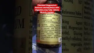 Chelated Magnesium good for healthy bones,stomach, help maintain and support cardiovascular health