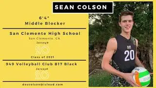 Sean Colson Highlight Reel Volleyball 2020