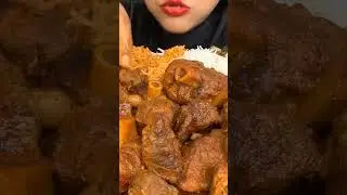 eating video 📸 spicy mutton curry 😋#muttonfry #mukbang #food #virlshorts #muttoncury