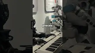 Robot playing music.