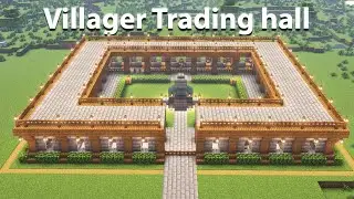 Aesthetic Villager Trading Hall | Easy to Build Tutorial | 24 Villagers Setup in Minecraft Survival