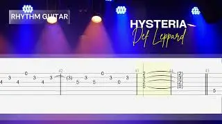 Rhythm (Second Guitar) - Hysteria - Def Leppard | Easy Fingerstyle Guitar Tutorial TAB