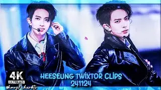 Heeseung Twixtor Clips 4K Ae Sharpened || 241124 Heeseung Twixtor Clips 4K GIVE CREDIT #videos #fyp
