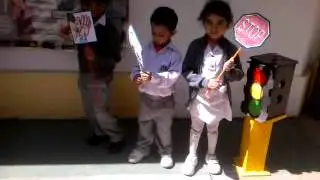 Role play on road safety by TCK sharah e faisal karachi