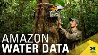 He collects water flow data in the Amazon to understand climate change