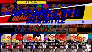Super Smash, Bald Martin vs Moto Moto vs Daddy Pig vs Mr Bean vs Dracula vs Woody vs Gru Vs Baldi