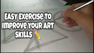 5 Minutes Easy Exercise to Improve your Art skills ✏️.....Lines, Shapes and 3D Shapes