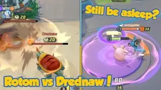 What happens when Rotom vs Drednaw? Put to sleep in score sheild?