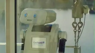 (REUPLOAD) BRIAN the Robot gets a thumbs up from a happy chappy - Confused.com