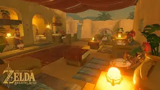 Zelda BoTW • The Noble Canteen (Gerudo Town) + Ambience | Study/Sleep/Relaxation 🎶