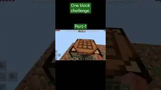 One block Challenge Part-1 #minecraft #oneblockchallenge #survivalmode #gamer #gaming