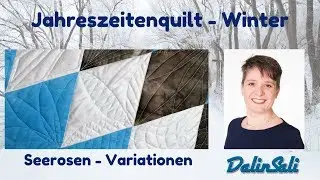 Seerosen, Variationen - Freihandquiltmuster des Jahreszeitenquilt