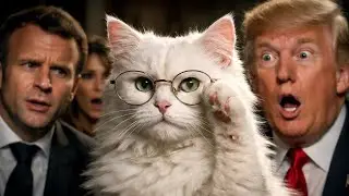 Cat Challenges World Leaders | Macron&rsquo;s Glasses vs Trump & Melania