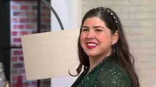 Jingle Belles by Kim Gravel Sequin Mesh Open Front Topper on QVC