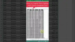 Fastest Way to Create Pivot Tables in Excel