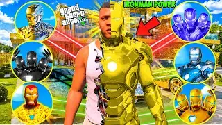Franklin Got Golden Ironman Power With Avengers In GTA 5!