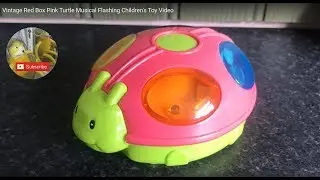Vintage Red Box Pink Turtle Musical Flashing Children's Toy Video