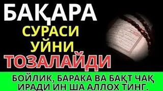 Бақара Сураси! Уйга шайтон кирмайди ва барака ёгилади | эрталабки дуолар#quran #dua #albaqarah
