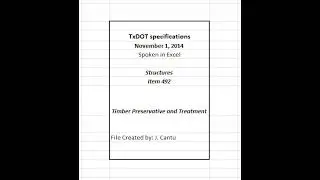 TxDOT Item 492 Timber Preservative and Treatment