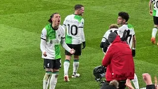 Darwin Nunez Celebrates With The Liverpool Away End After His Goal! | Bournemouth 0-4 Liverpool