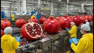 Inside A Factory: From Fresh Pomegranates Processed Into Premium Juice Bottles (Full Process)