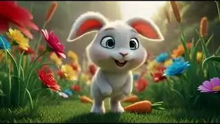 Bunny Hop in the Garden kids rhymes 2d animated cartoon English songs