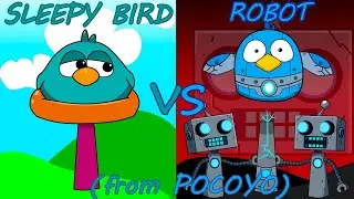 Sleepy Bird (from Pocoyo) Normal VS Robot Version  |My Sprunki OC animation