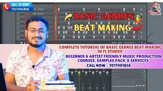 Basic Genres Beat Making Tutorial || Online FL Studio Course || Digital Music Production In Laptop