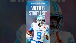 You Should START or SIT These 3 Players in Week 6 of Fantasy Football! #shorts