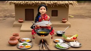 Miniature Doll Fish Cooking ASMR I Tiny Village Cooking I Afia Doll Village