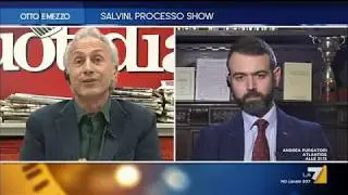 Marco Travaglio, Claudia Fusani e Francesco Borgonovo a Otto e Mezzo, LA 7  12/02/2020