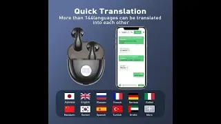 AI Language Translation Earbuds 144 Languages Translation Earbuds Real Time Two-Way Translator
