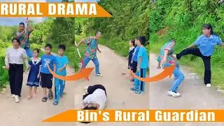 The clever child asked the security guard to save his mother#rural #drama #story