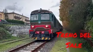 Treno del sale. Accensiome D445 e partenza convoglio. 
