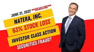 $NTRA NTRA Stock News Update (#NTRA) Natera STOCKHOLDERS Class Action Lawsuit Natera Inc Alert $NTRA