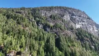 Drone flight Exstew River Forest Road Droney5 Cliff Running #djimini4pro near Terrace BC