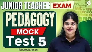 Pedagogy Mock Test  for SSB TGT/JT/OAVS  Exam | Pedagogy Classes by Subhasmita Ma'am