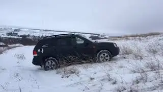 Hyundai Santa Fe Classic - подъем по снежной целине Roverc (TCS)