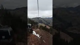 Austrian Alps during the middle of March | Ropeway timelapse