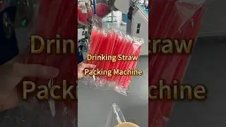 Juice Straw Packing Machine #strawpackingmachine #drinkingstraw #machine #factory #packaging