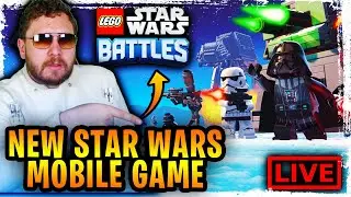Playing a NEW Star Wars Mobile Game LIVE  - Star Wars Lego Battles Official Release Gameplay